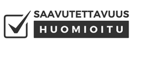 Saavutettavuus huomioitu -leima.